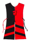 Tunique hraldique lion noir/rouge, taille 2