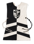 Tunique hraldique aigle noir/blanc, taille 1