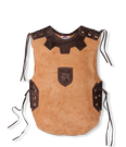 Short knight's tunic leather lightbrown