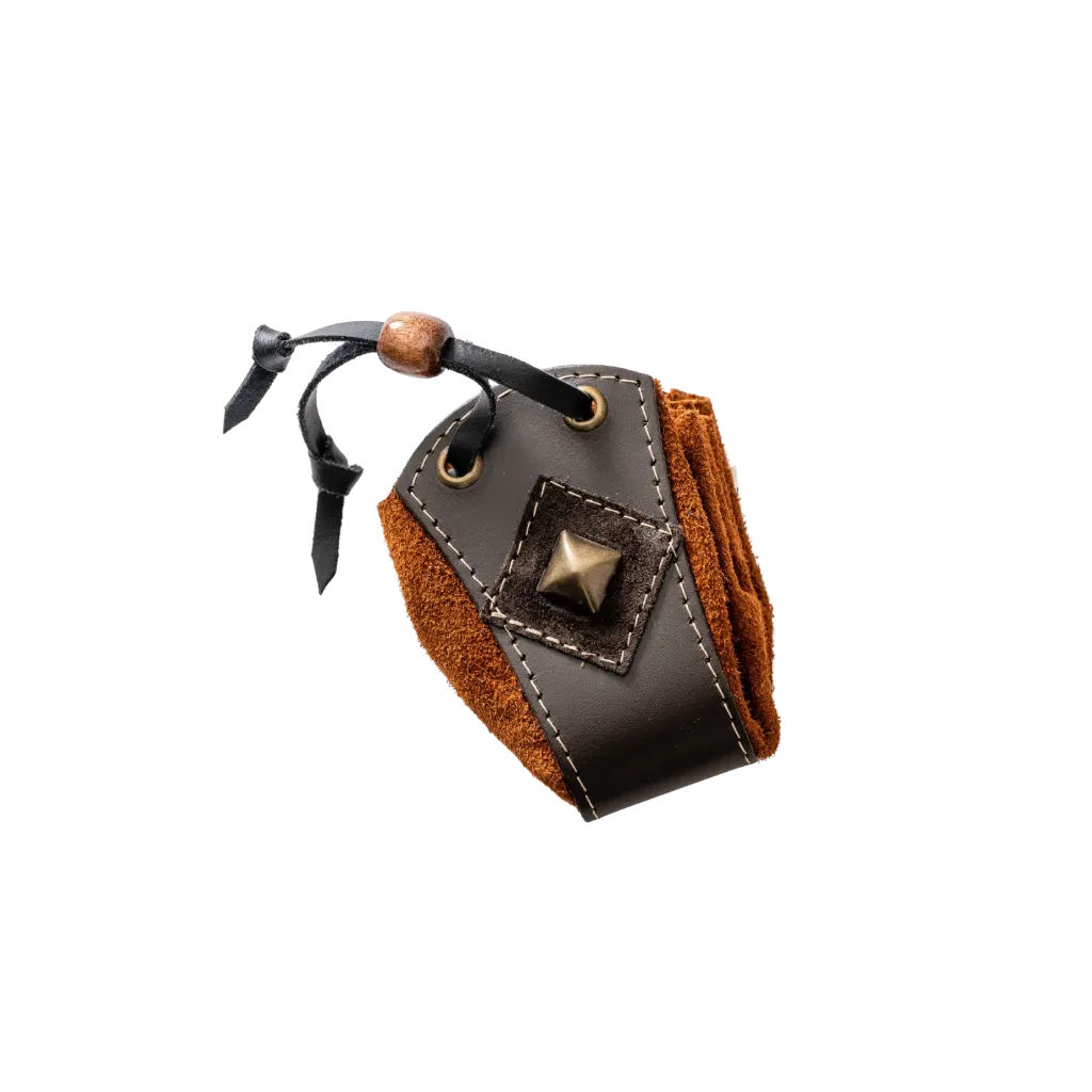 [A56] Dark brown-red leather pouch