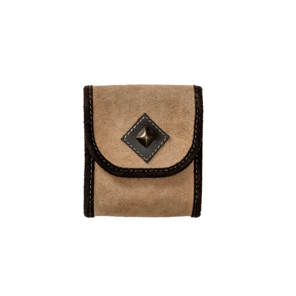 [A70] Sac ceinture en cuir suédé marron clair
