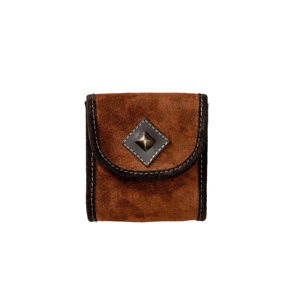 Sac ceinture en cuir suédé de couleur brun rougeâtre