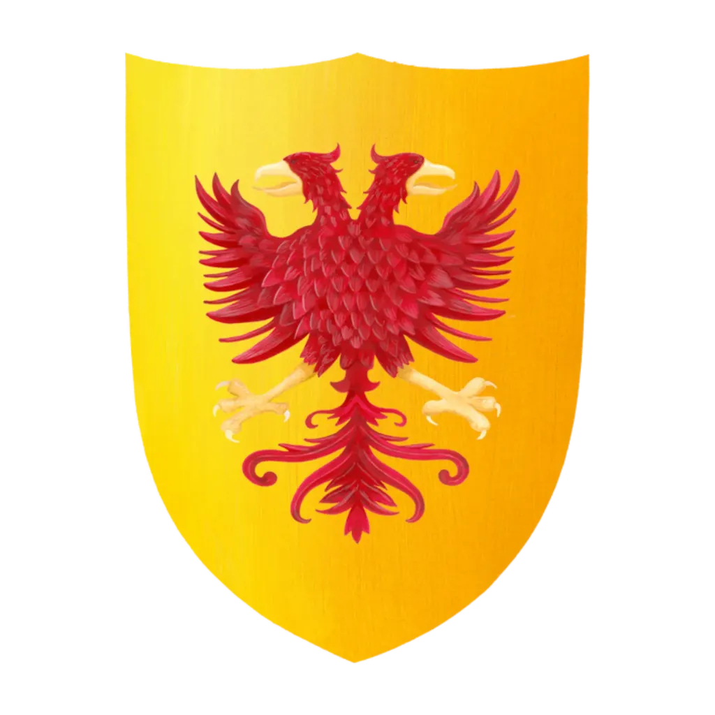 [F15] Schild klein, Adler rot auf gelb