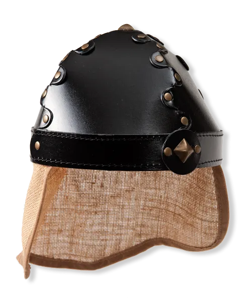 [K01] Helm, mit Nackenschutz Jute