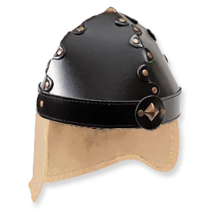 Helm, mit Nackenschutz Leinen, weiß