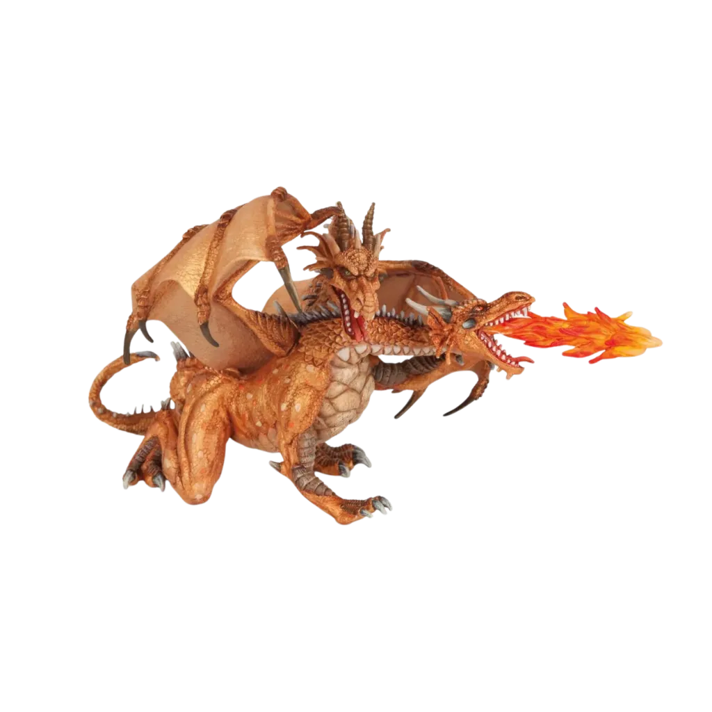 Zweiköpfiger Drache, gold