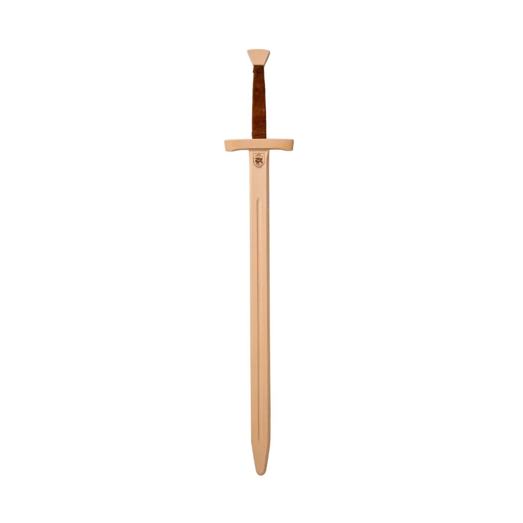 Brown-red leather double-handed sword, 100 cm long