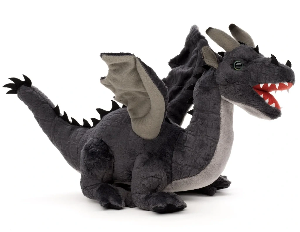Drache schwarz 32 cm